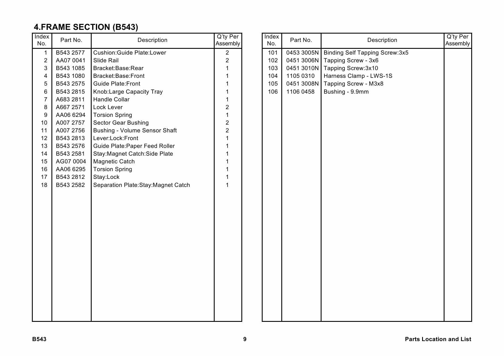 RICOH Options B543 LARGE-CAPACITY-TRAY-RT-45 Parts Catalog PDF download-6